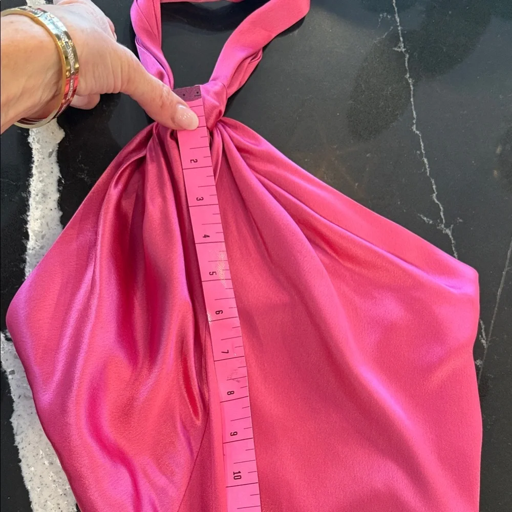 Ronny Kobo Collection Zadena Backless Vibrant Pink Maxi Halter Dress - Picture 14 of 15